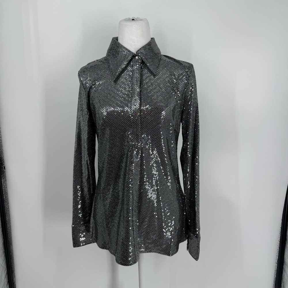 NWT C/MEO Collective After Dark Shirt in Black - Picture 4 of 13
